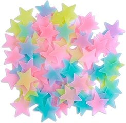 100 kpl Värikäs hehku pimeässä Luminous Stars Loisteputki Noctilucent Muoviset seinätarrat Seinämaalaukset Tarrat kodin taiteen sisustukseen Kattoseinäkoriste hinta ja tiedot | Tapetit | hobbyhall.fi