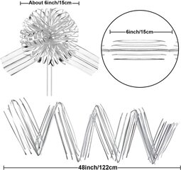 12 kpl vetojousi iso organza-lahjapaketointipultit nauhalla häälahjojen pakkauskoreihin (8 tuumaa, hopea) hopea 8 tuumaa hinta ja tiedot | Miesten korut | hobbyhall.fi