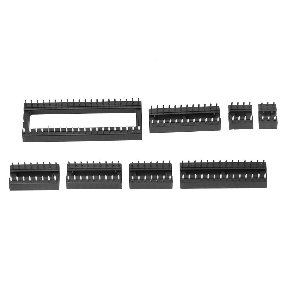 122 kpl 2,54 mm IC-pistorasovitin DIP-8 6 14 16 18 24 28 40-nastainen elektroniikkakomponentin liitin hinta ja tiedot | Muuntimet ja invertterit | hobbyhall.fi