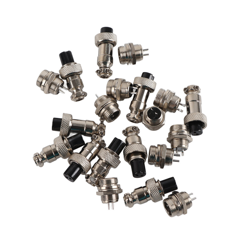 10 sarjan GX12 2Pin 12mm Aviation Plug uros naaras metallinen pistokeliitin hinta ja tiedot | Muuntimet ja invertterit | hobbyhall.fi