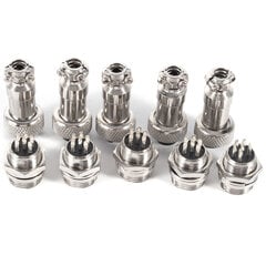 10 sarjan GX12 6-nastainen 12 mm Aviation Plug uros naaras metallinen pistorasialiitin hinta ja tiedot | Muuntimet ja invertterit | hobbyhall.fi