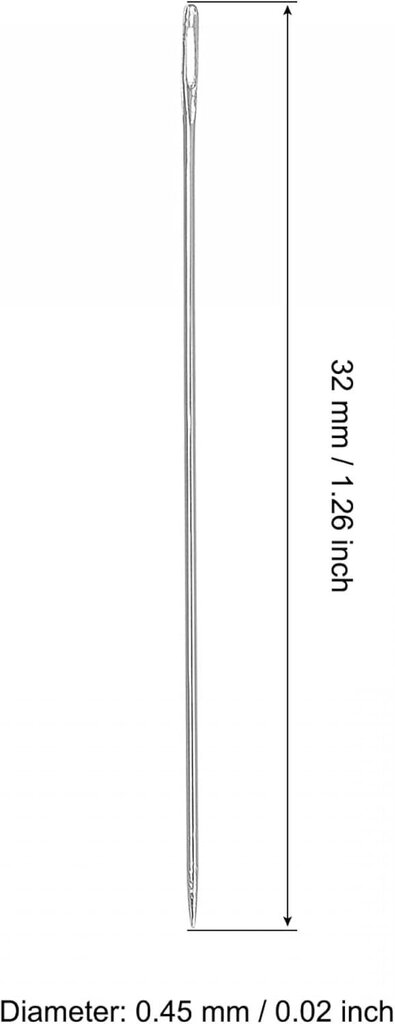 Korjausneulat Hienot, ohuet pitkät suorat ompelulangat ruostumaton teräs 1,26 tuumaa 100 kpl hopean sävy 32 mm x 0,45 mm hinta ja tiedot | Miesten korut | hobbyhall.fi