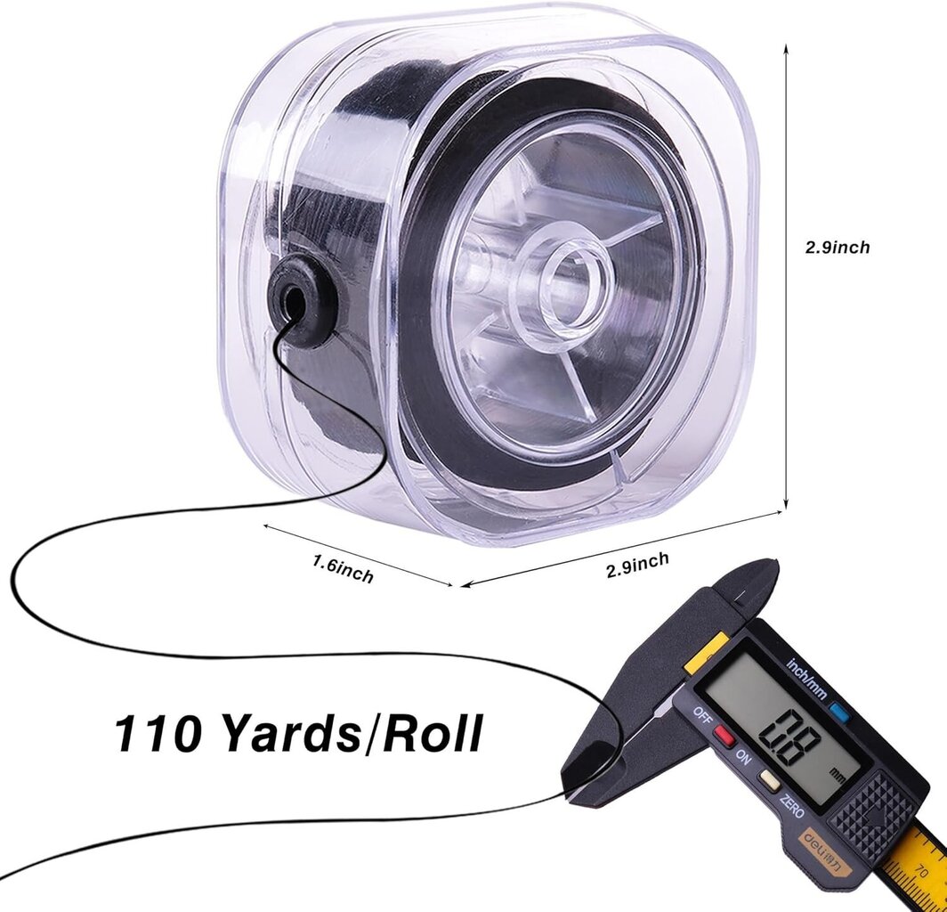Joustava nyöri rannekoruille, 2 rullaa 0,8 mm:n litteää, joustavaa rannekorun johtoa, 220 jaardia korujen koristeluun, säilytyskotelolla ja helmityökalulla. Mustavalkoinen hinta ja tiedot | Miesten korut | hobbyhall.fi