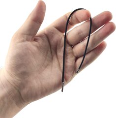 50 kpl musta elastinen piikkilanka 25 cm 9,8 tuuman Stretch Loop -nauhanauha metallipäillä hattuja, tee-se-itse -kylttejä ja rintamerkkejä varten musta hinta ja tiedot | Miesten korut | hobbyhall.fi