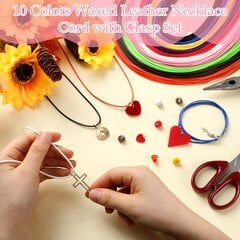 100 kpl 24 tuuman vahattu nahka kaulakoru johto bulkki lukko 10 väriä string ketju kaulakoru köysi 2 mm värikäs string rannekoru helmiä riipus kristalli hinta ja tiedot | Miesten korut | hobbyhall.fi