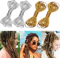 Pack 5M Metallic Tinsel Elastiset narut Dreadlock-punontanaru hiusten punomiseen, koristeen ripustukseen, koristeluun, lahjapaketointi (kulta ja hopea) kulta hinta ja tiedot | Koristeet ja tarrat | hobbyhall.fi