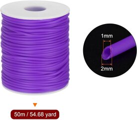 Ontot kuminauhat 54,6 jaardia pituus 2 mm ontto putki silikoni letku 1 mm reikä tee-se-itse-korujen tekemiseen kaulakorujen rannekoru, purppura violetti hinta ja tiedot | Miesten korut | hobbyhall.fi