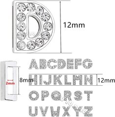 52 kpl AZ Täydelliset strassit 8 mm liukuvat aakkosten kirjaimet tee-se-itse liukuvalle rannekorulle, korujen tekokoruille 52 kpl AZ hinta ja tiedot | Miesten korut | hobbyhall.fi