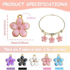 30 kpl Kullattu emali Cherry Blossoms Flower Charms Riipus Söpöt Pienet Kukkariipukset Korujen tekosarjaan Rannekoru Kaulakoru Korvakorut Avaimenperä D hinta ja tiedot | Miesten korut | hobbyhall.fi