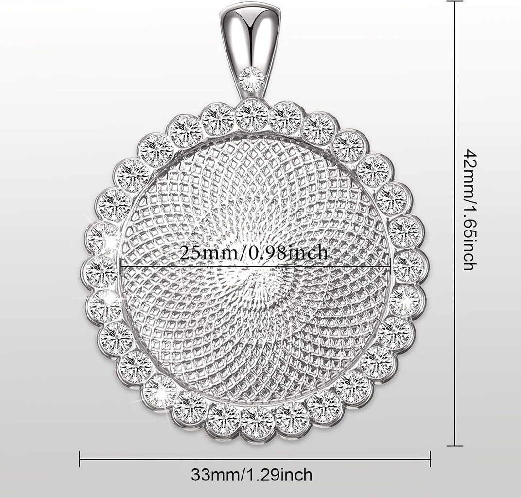 32 kpl tekojalokivikehys Riipustarjottimet Aihiot Cabochon-riipusasetelmat Tee-se-itse-tarjottimet askarteluun korujen valmistusprojekteihin (hopea) hopea hinta ja tiedot | Miesten korut | hobbyhall.fi