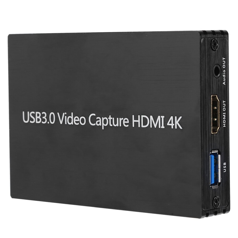 S300 4K HDMI Capture Card USB 3.0 DriverFree Game Live Microphone 1080P HD Loop Video Recording Box hinta ja tiedot | Kannettavien tietokoneiden lisätarvikkeet | hobbyhall.fi