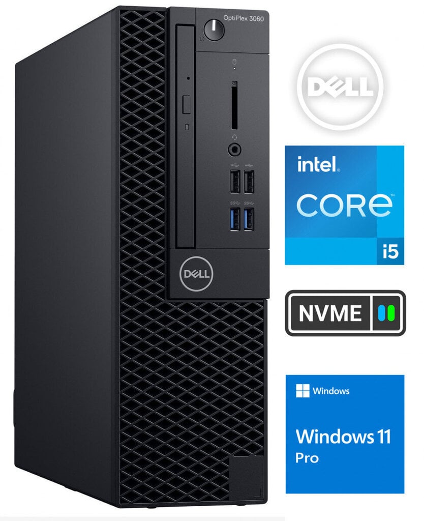 3060 SFF i5-8500 16GB 256GB SSD 1TB HDD Windows 11 Pro hinta ja tiedot | Pöytätietokoneet | hobbyhall.fi