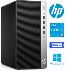 ProDesk 600 G3 MT i5-7500 8GB 256GB SSD 1TB HDD Windows 10 Professional hinta ja tiedot | Pöytätietokoneet | hobbyhall.fi