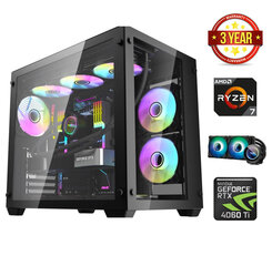 Gamer Ryzen 7 7700X 32GB 1TB SSD NVME 1TB HDD RTX 4060 Ti Windows 11 hinta ja tiedot | Pöytätietokoneet | hobbyhall.fi