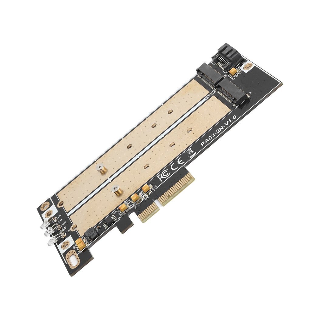 Sovitinkortti PCI-E B-avain+M-avain M.2 NGFF+NVME-liitäntä NGFF SSD-kiintolevymuunnin hinta ja tiedot | Kannettavien tietokoneiden lisätarvikkeet | hobbyhall.fi