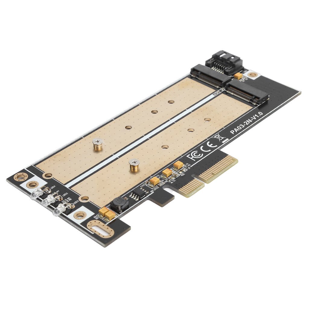 Sovitinkortti PCI-E B-avain+M-avain M.2 NGFF+NVME-liitäntä NGFF SSD-kiintolevymuunnin hinta ja tiedot | Kannettavien tietokoneiden lisätarvikkeet | hobbyhall.fi