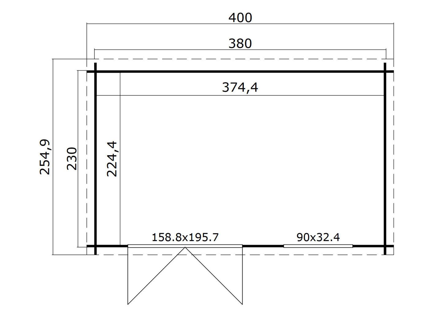 Vierasmaja Augusta 8,4 m² hinta ja tiedot | Piharakennukset | hobbyhall.fi