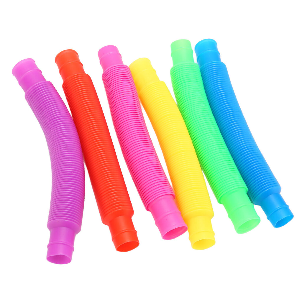 Pop Tubes Sensory Lelu 6 väriä sisäänvedettävä Pop Tubes Fidget-lelu stressin ja ahdistuksen lievitykseen hinta ja tiedot | Kissan lelut | hobbyhall.fi