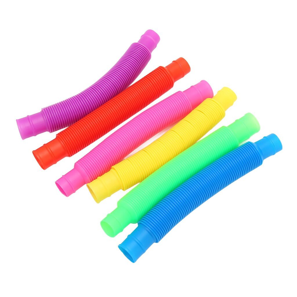 Pop Tubes Sensory Lelu 6 väriä sisäänvedettävä Pop Tubes Fidget-lelu stressin ja ahdistuksen lievitykseen hinta ja tiedot | Kissan lelut | hobbyhall.fi