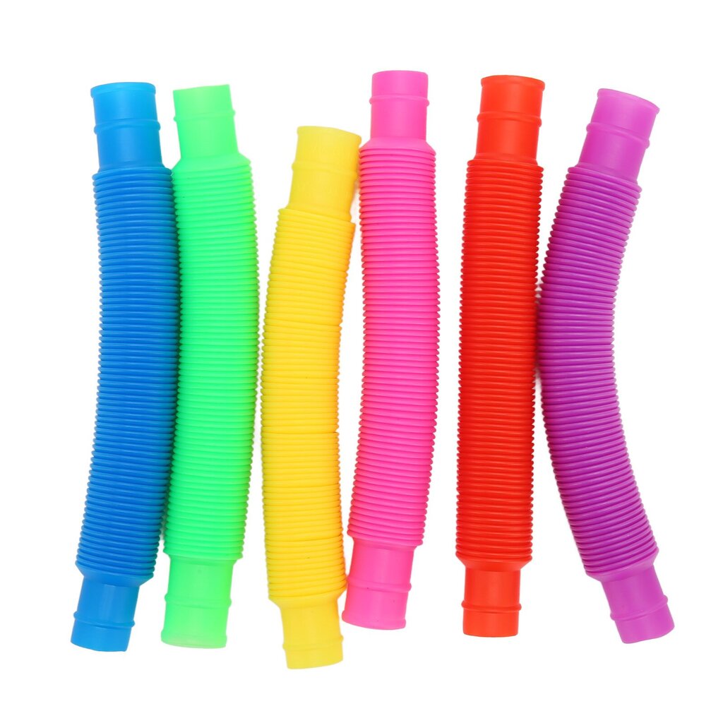 Pop Tubes Sensory Lelu 6 väriä sisäänvedettävä Pop Tubes Fidget-lelu stressin ja ahdistuksen lievitykseen hinta ja tiedot | Kissan lelut | hobbyhall.fi