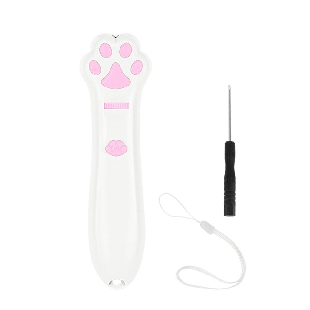 LED-punaiset valot Laser Cat Teaser Stick Kissa Käpälän muotoinen Kissan projektiotikku Lemmikit Viihdelelu Valkoinen hinta ja tiedot | Kissan lelut | hobbyhall.fi