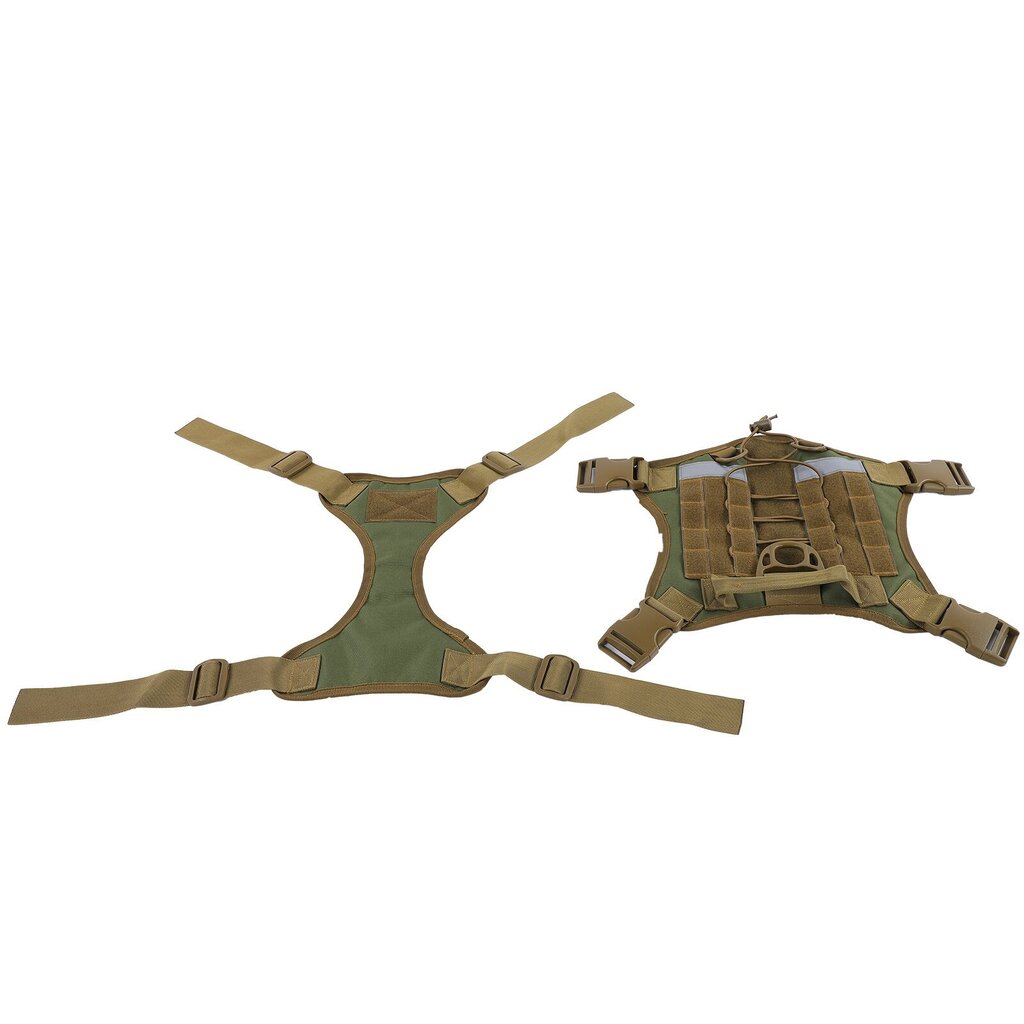 Ulkovaljaat työkoiran liivi Lemmikkien tarvikkeet Irrotettava polyesterikangas Army Green (Vert Armée L) hinta ja tiedot | Koiran matkatarvikkeet | hobbyhall.fi