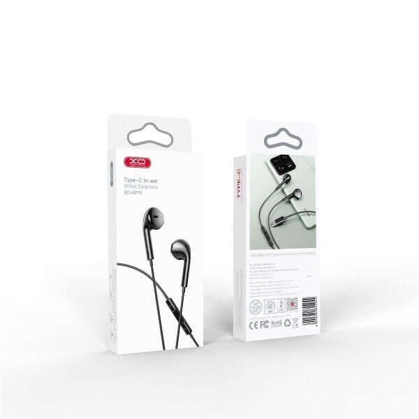 USB-C-liitin In-Ear kuulokkeet mikrofonilla Samsung / Android -XO Black hinta ja tiedot | Kuulokkeet | hobbyhall.fi