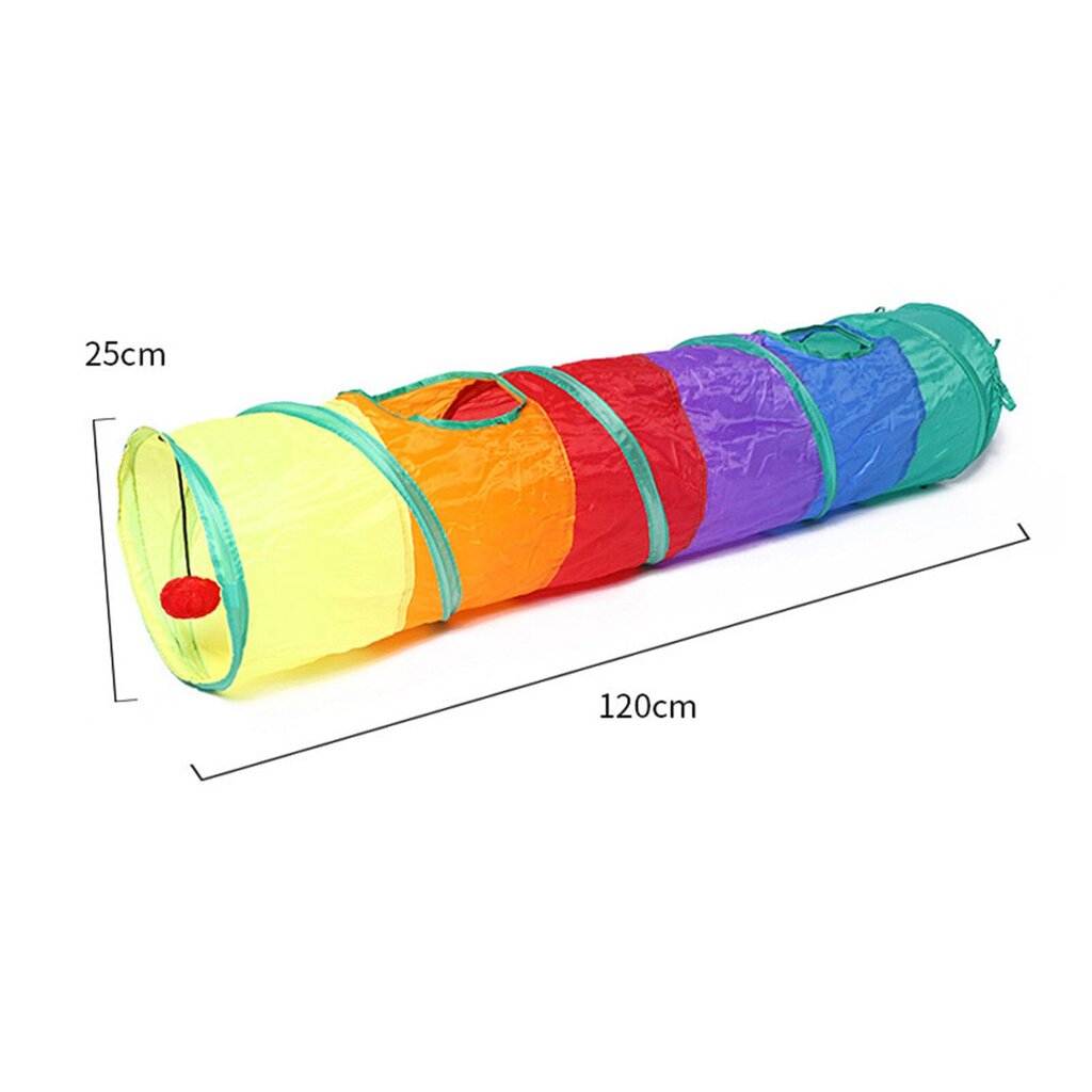 Kissatunneli Turvallinen ympäristöystävällinen interaktiivinen sateenkaari lemmikkileikkitunneli pienille lemmikeille koirille Suora tunneli hinta ja tiedot | Kissan lelut | hobbyhall.fi