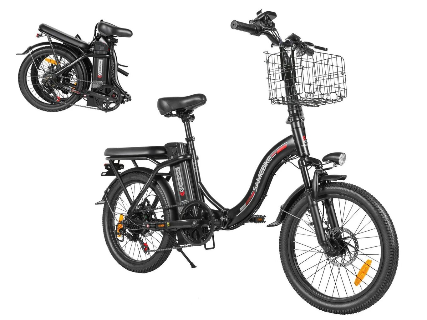 Sähköpyörä Samebike CY20, 20", 350W, 12Ah, sininen hinta ja tiedot | Sähköpyörät | hobbyhall.fi