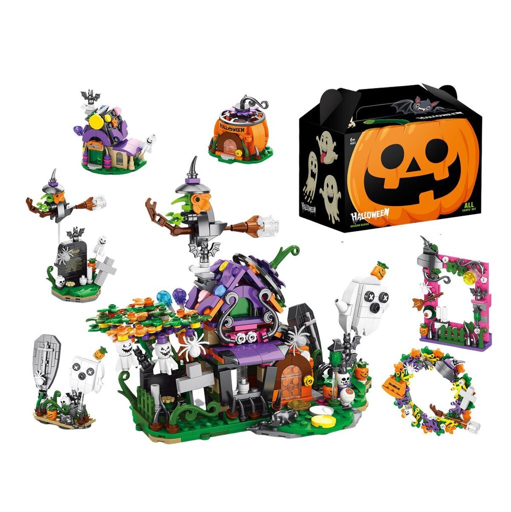 Halloween Village Building Haunted House -rakennuspalikat, 603 osaa hinta ja tiedot | LEGOT ja rakennuslelut | hobbyhall.fi