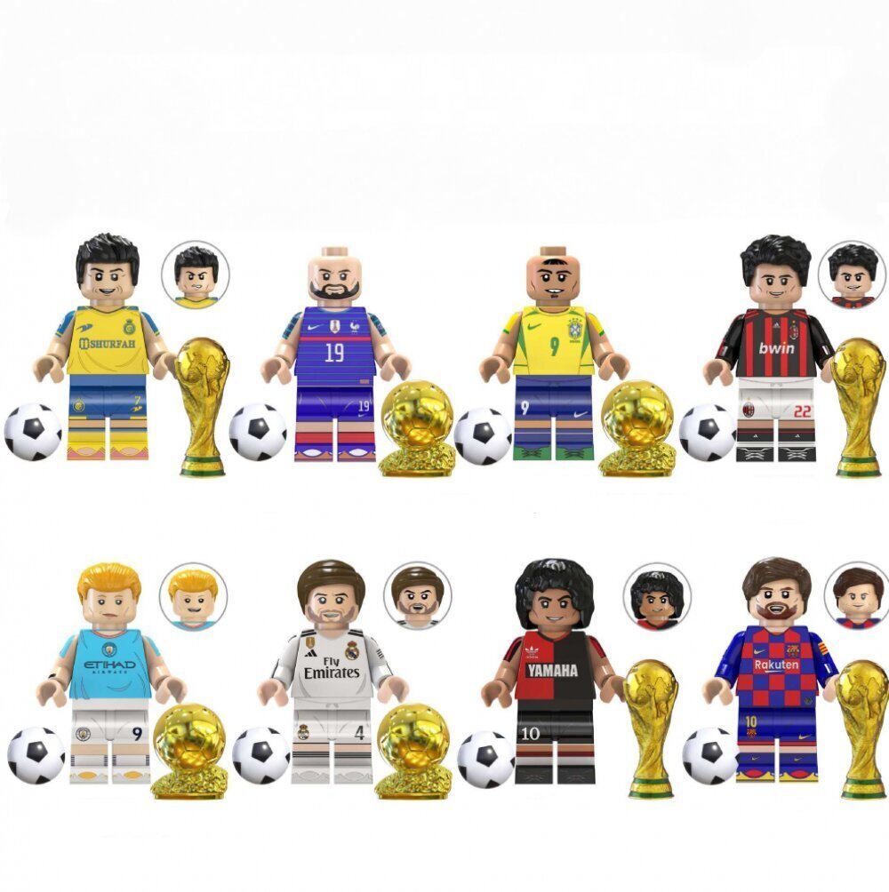 Football Star Puzzle -rakennuspalikkalelu, 4,5 cm hinta ja tiedot | Poikien lelut | hobbyhall.fi