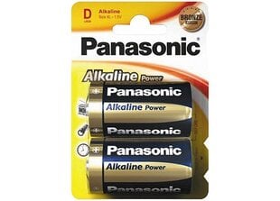 Paristoteho Bronze Alkaline D koko (LR20APB), 2 kpl, Panasonic hinta ja tiedot | Paristot | hobbyhall.fi