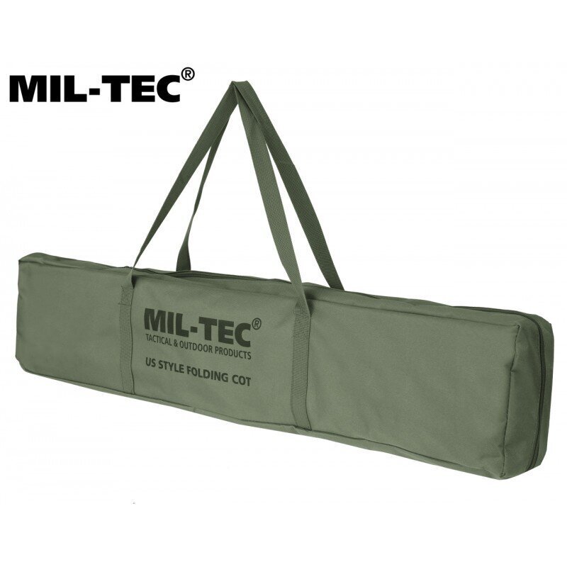 Kokoontaitettava sänky MIL-TEC Olive, 210 x 70 x 42 cm hinta ja tiedot | Retkeilyvarusteet | hobbyhall.fi