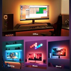 RGBIC-pelivalo Govee H6609, 27-34 tuumaa, Wi-Fi, Bluetooth hinta ja tiedot | LED-valonauhat | hobbyhall.fi