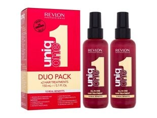 Suihkehiusnaamio 2kpl Revlon Professional Uniq One’All In One Hair Treatment 2×150 ml hinta ja tiedot | Hiusnaamiot, öljyt ja seerumit | hobbyhall.fi