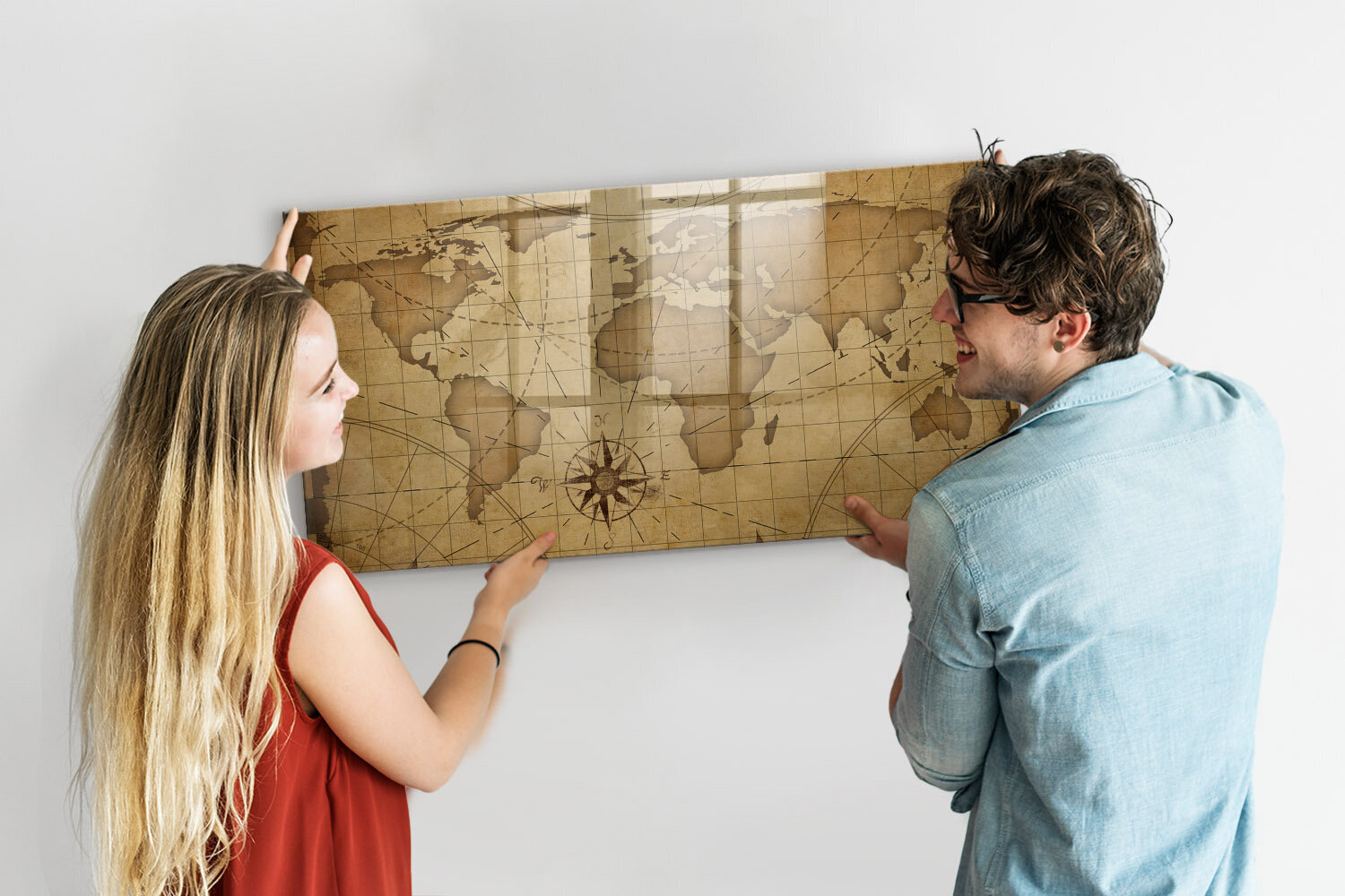 Magneettitaulu Vintage World Map, 120x60 hinta ja tiedot | Toimistotarvikkeet | hobbyhall.fi