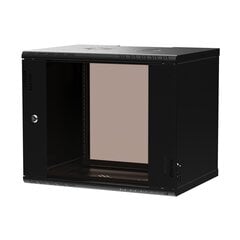 Extralink Premium 9U 600x450 seinäkaappi, musta hinta ja tiedot | Palvelimet | hobbyhall.fi