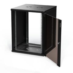 Seinäkaappi Extralink Premium 15U 600x600, Musta hinta ja tiedot | Palvelimet | hobbyhall.fi