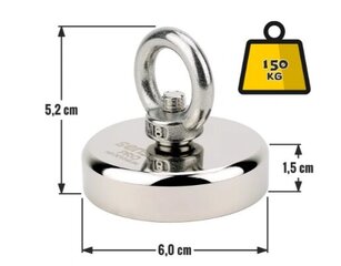 Sensei neodyymimagneetti 150kg hinta ja tiedot | Käsityökalut | hobbyhall.fi