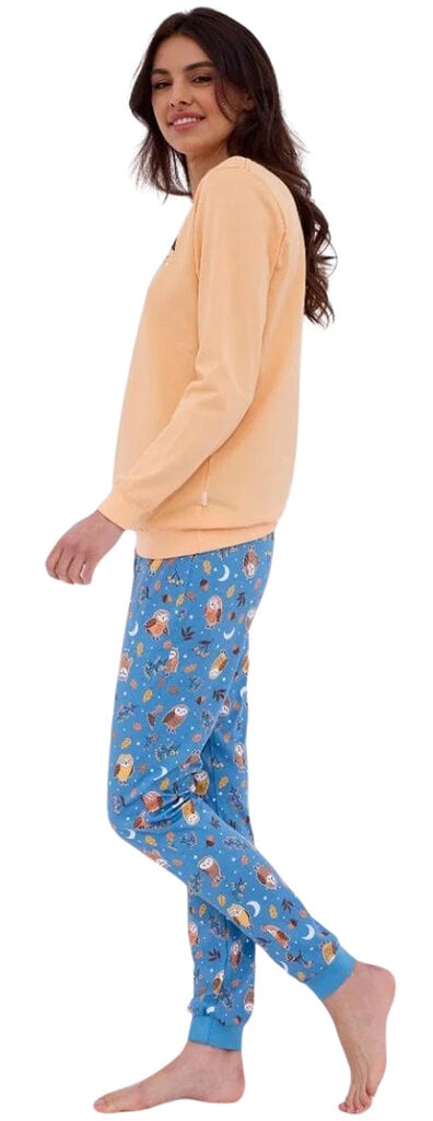 Naisten pyjama CORNETTE OWLS 467/373 Puuvilla beige pöllö hinta ja tiedot | Yöasut ja pyjamat | hobbyhall.fi