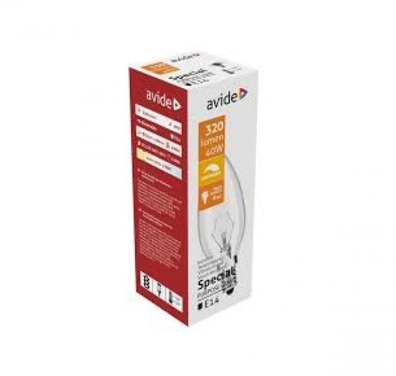 Hehkulamppu Avide C35 40W E14 320Lm 2700K, 1 kpl hinta ja tiedot | Lamput | hobbyhall.fi