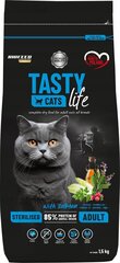 Biofeed Tasty Cats Life Steriloitu kuivaruoka steriloiduille kissoille lohella, 1,5 kg hinta ja tiedot | Kissan kuivaruoka | hobbyhall.fi