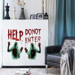 2 Halloween Giant verinen ikkuna julisteet ikkuna tarrat Party koristeet Haunted House Door Cover hinta ja tiedot | Keittiökalusteet | hobbyhall.fi