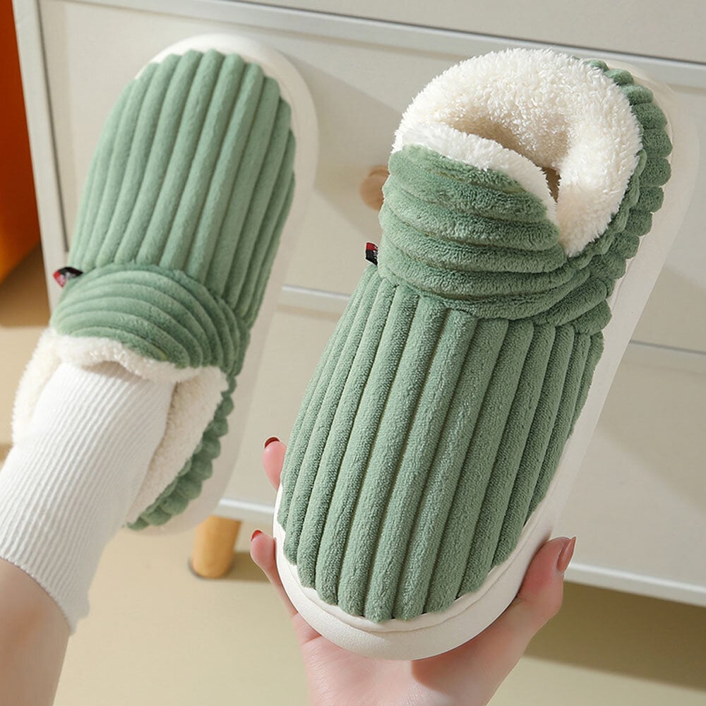 Viihtyisä ja lämmin Talvi Plush Tossut Indoor yksivärinen pehmeä pohja Slip on Shoe hinta ja tiedot | Naisten sandaalit ja tossut | hobbyhall.fi