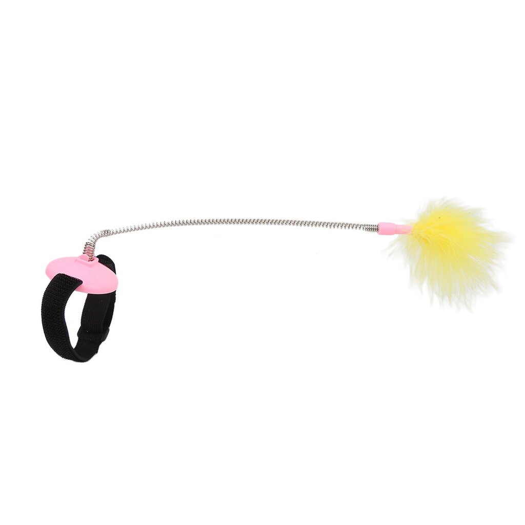 Kaulapanta Cat Teaser Feather Kaulapanta kissan lelut Self Excited Neck Interactive Teaser Pink hinta ja tiedot | Kissan lelut | hobbyhall.fi