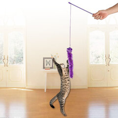 Cat Funny Toy Teaser Kitten Chaser Toy Stick sauva Feather Crackle Design hinta ja tiedot | Kissan lelut | hobbyhall.fi