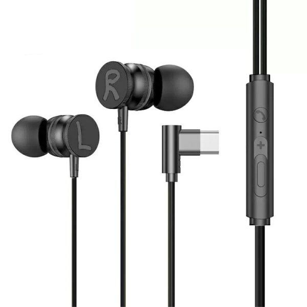 USB-C-kuulokkeet mikrofonilla, magneettisella in-ear pelikuulokkeella - musta musta hinta ja tiedot | Kuulokkeet | hobbyhall.fi