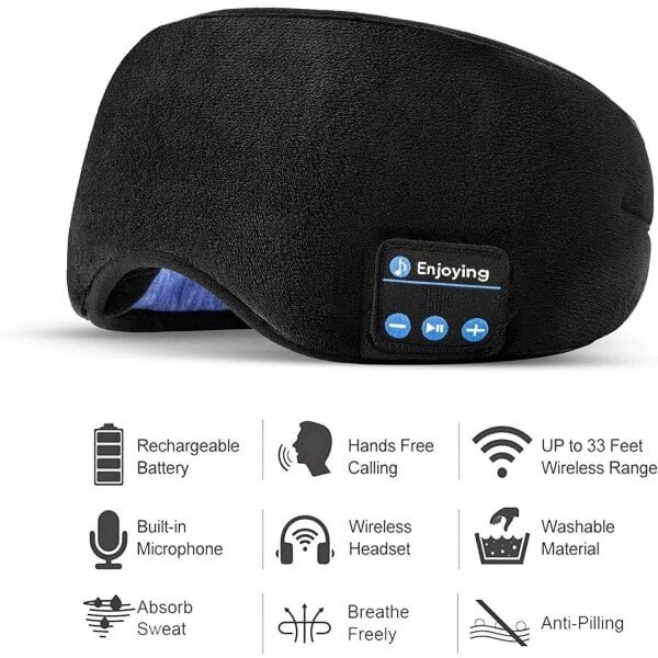 SleepPhones Bluetooth Sleep-kuulokkeet mustat yksi koko hinta ja tiedot | Kuulokkeet | hobbyhall.fi