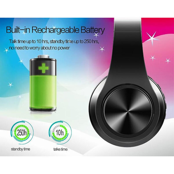 Hifi-stereokuulokkeet Bluetooth-kuulokkeet musiikkikuulokkeet Fm ja tuki SD-kortti mikrofonilla mobiililaitteelle Xiaomi Iphone Sumsamg Tablet hinta ja tiedot | Kuulokkeet | hobbyhall.fi