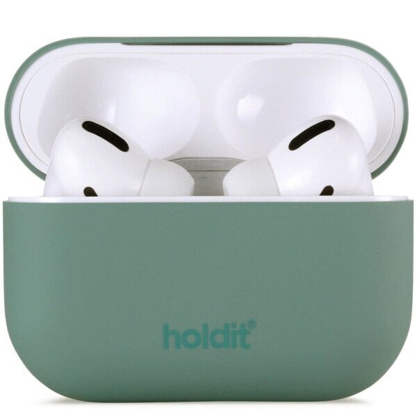 pidetty silikonikotelo AirPods Pro Nygård - Moss Green Moss Green hinta ja tiedot | Kuulokkeiden tarvikkeet | hobbyhall.fi